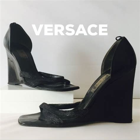 versace shoes donna|gianni versace women's wedge shoes.